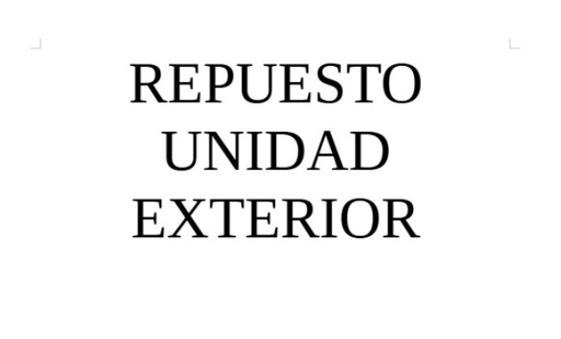 REPUESTO UNIDAD EXTERIOR 12000 BTU TCL ON OFF