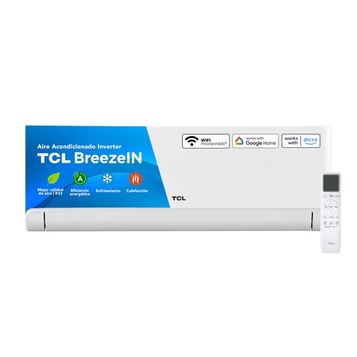 TCL MODELO BREEZEIN 2.0 AIRE ACONDICIONADO SPLIT 9000 BTU INVERTER FRIO/CALOR R32